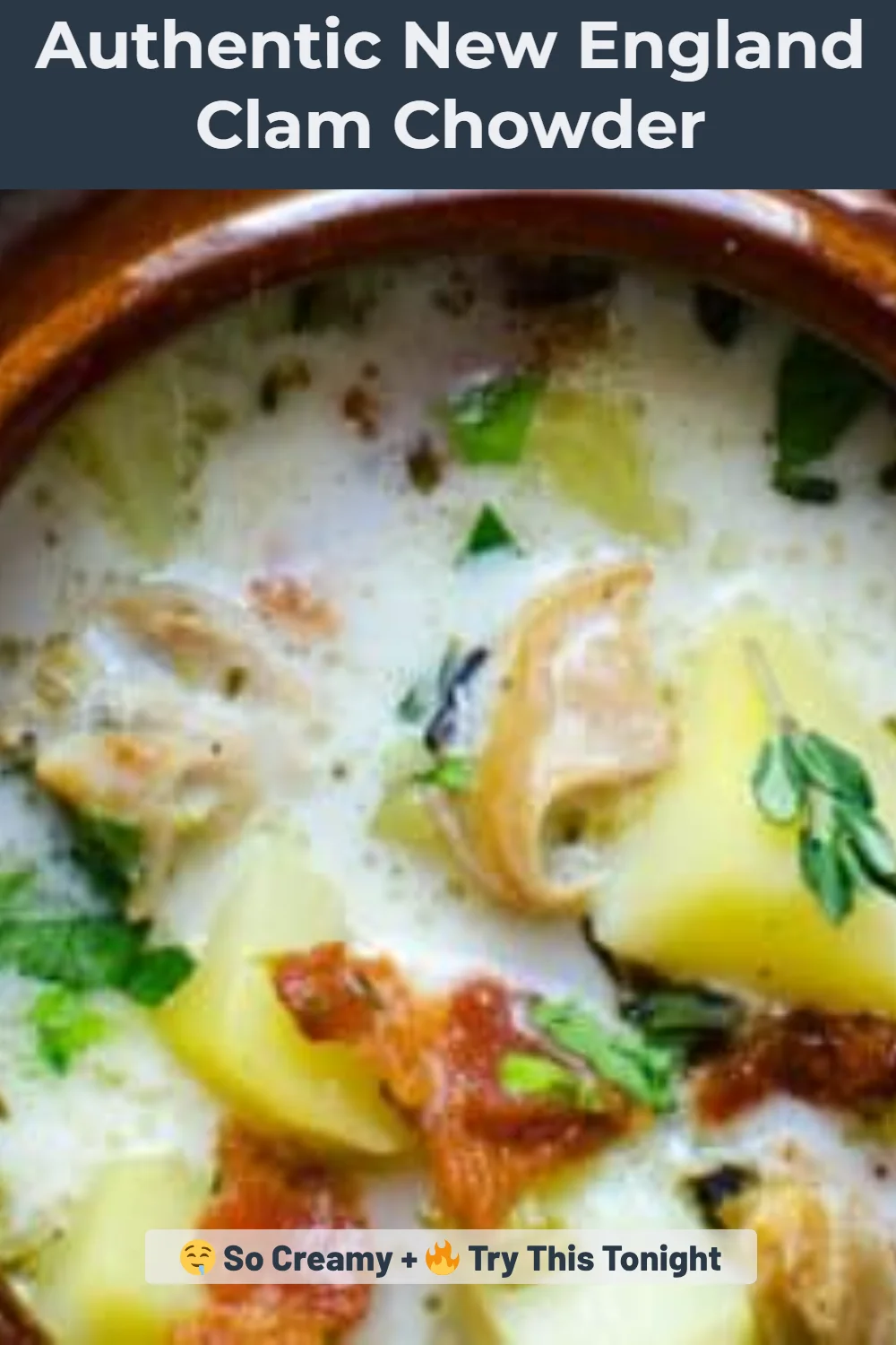 Authentic New England Clam Chowder