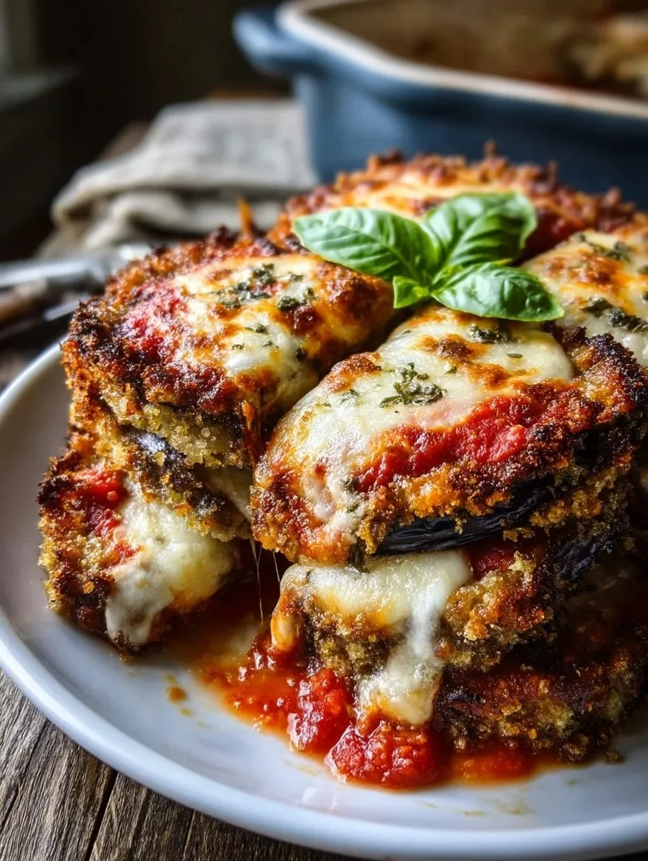 Crispy Baked Eggplant Parmesan