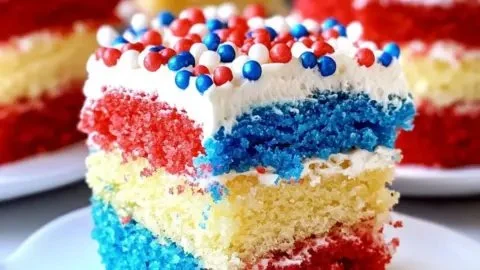 Festive Red, White, and Blue Mini Cakes for Sweet Summer Fun