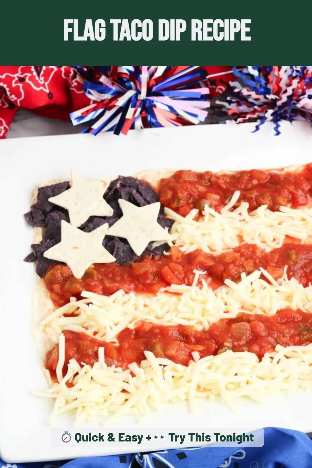 Flag Taco Dip Recipe