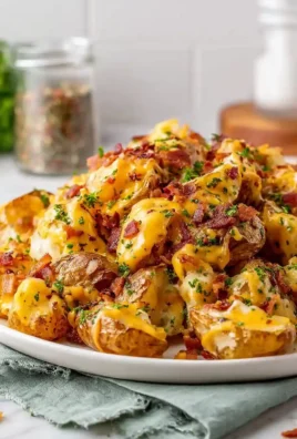 Delicious homemade grilled ranch potatoes ready to serve