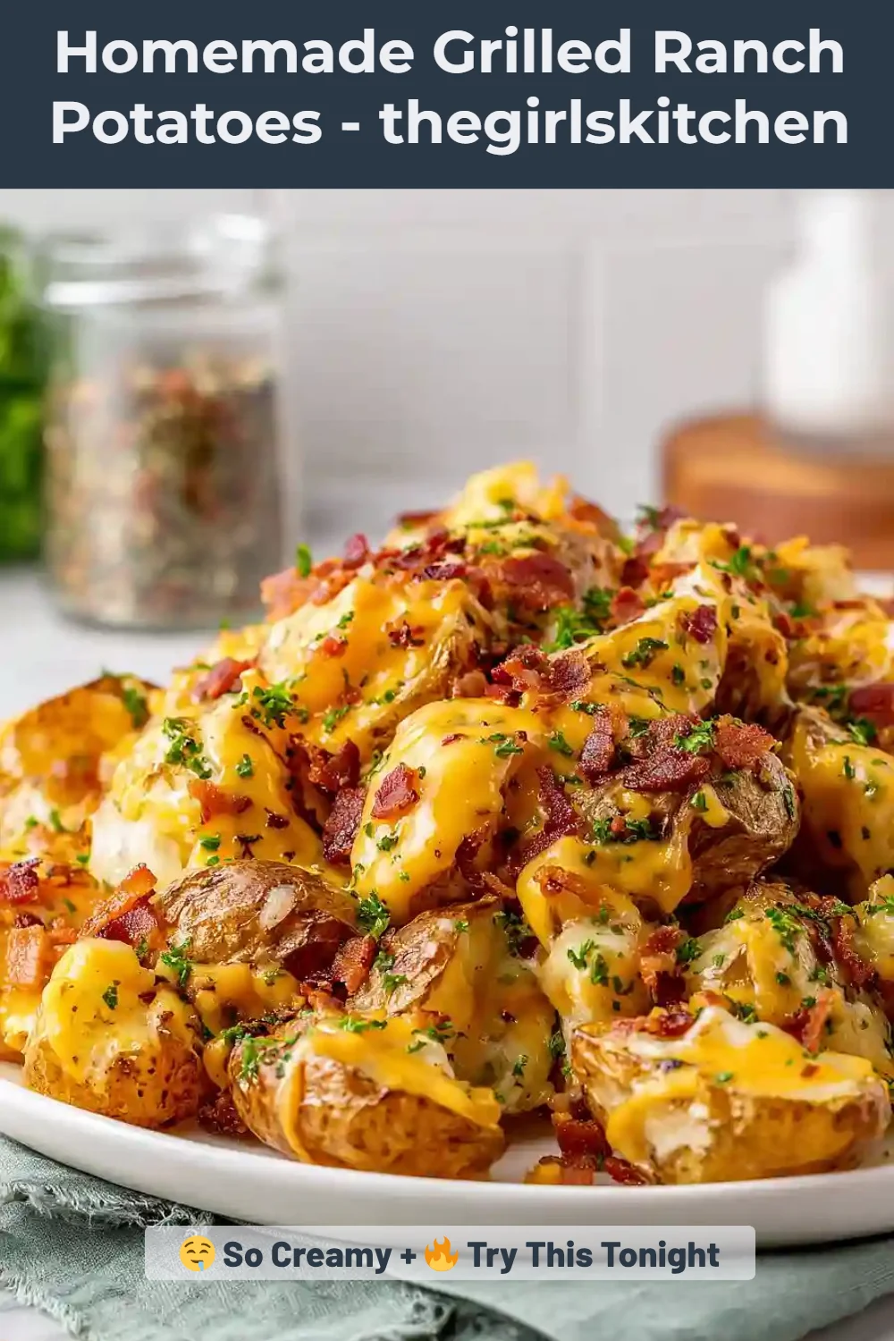 Homemade Grilled Ranch Potatoes - thegirlskitchen