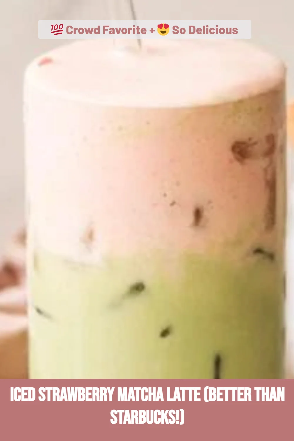 Iced Strawberry Matcha Latte (Better than Starbucks!)