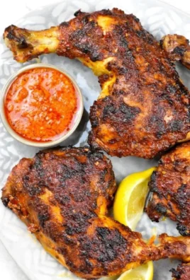 Delicious grilled Peri Peri Chicken with spicy seasoning