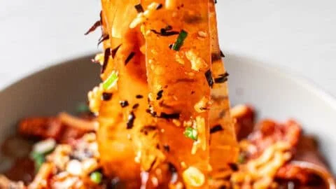 Spicy Glass Noodles with Buldak Hot Sauce
