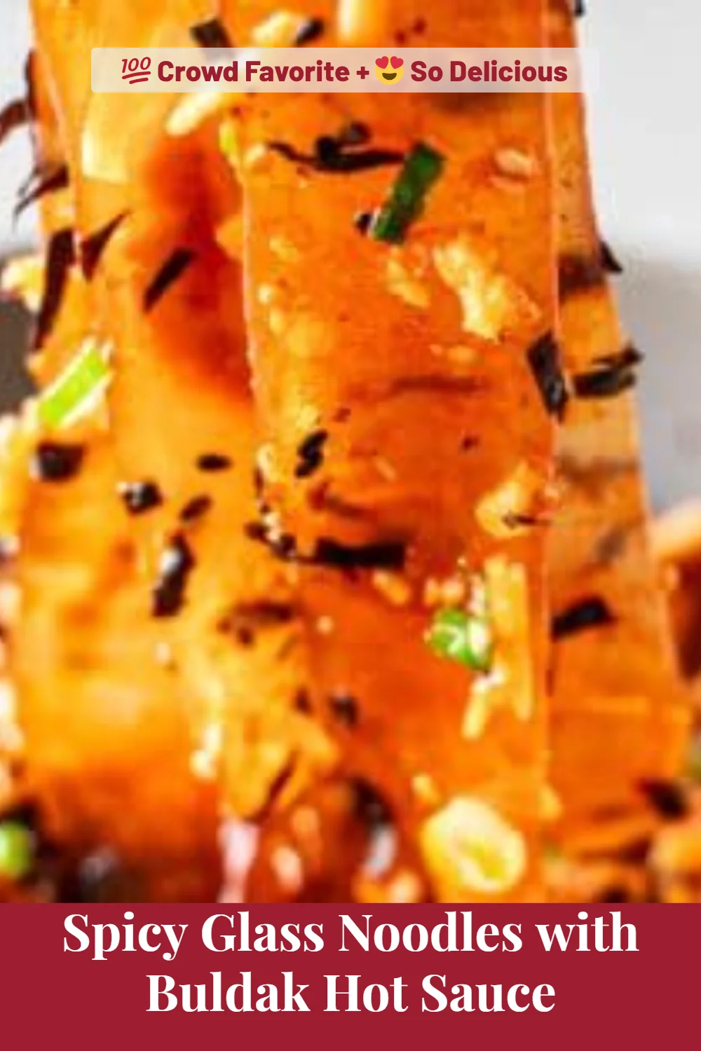 Spicy Glass Noodles with Buldak Hot Sauce
